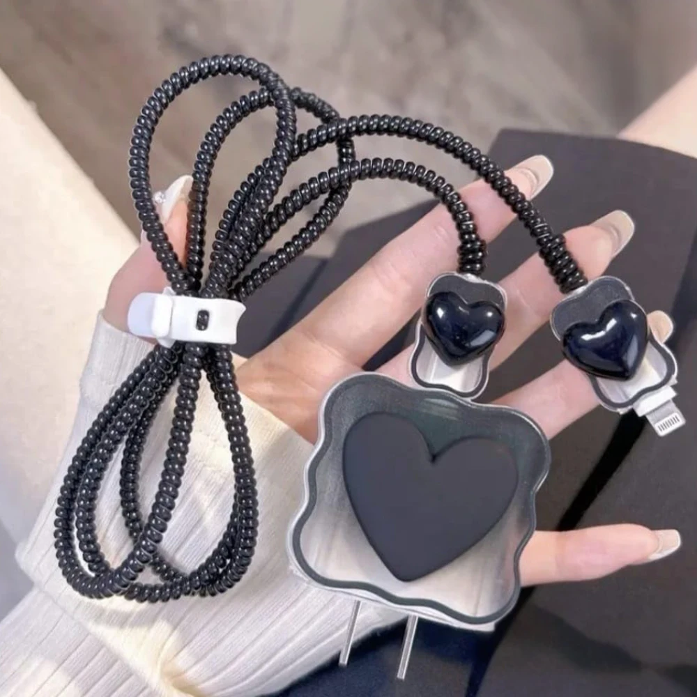 3D Little Heart Edition - iPhone Charger Cover (With Wire Protector)