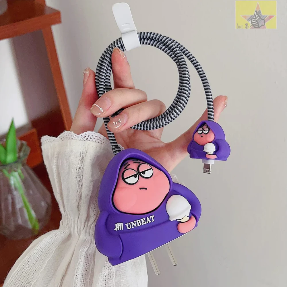 Patrick Star SpongeBob Edition - iPhone Charger Cover (With Wire Protector)