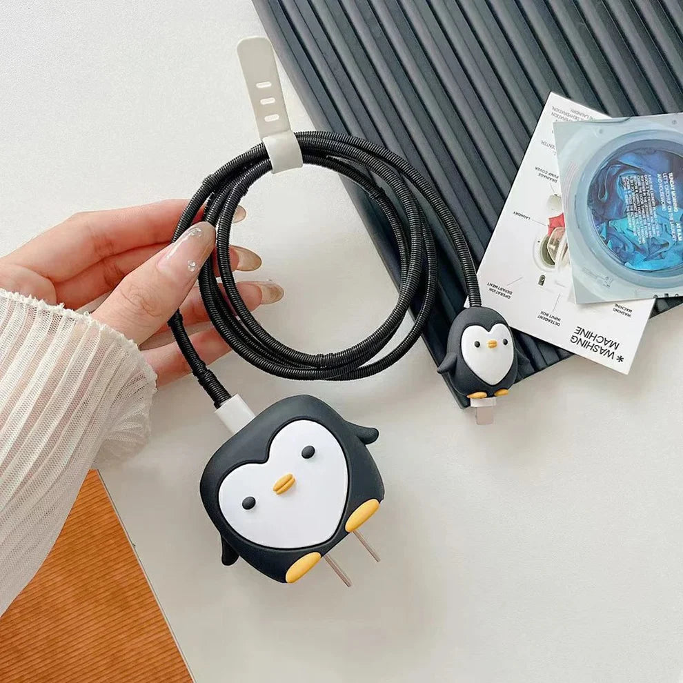 Penguin Edition - iPhone Charger Cover (With Wire Protector)