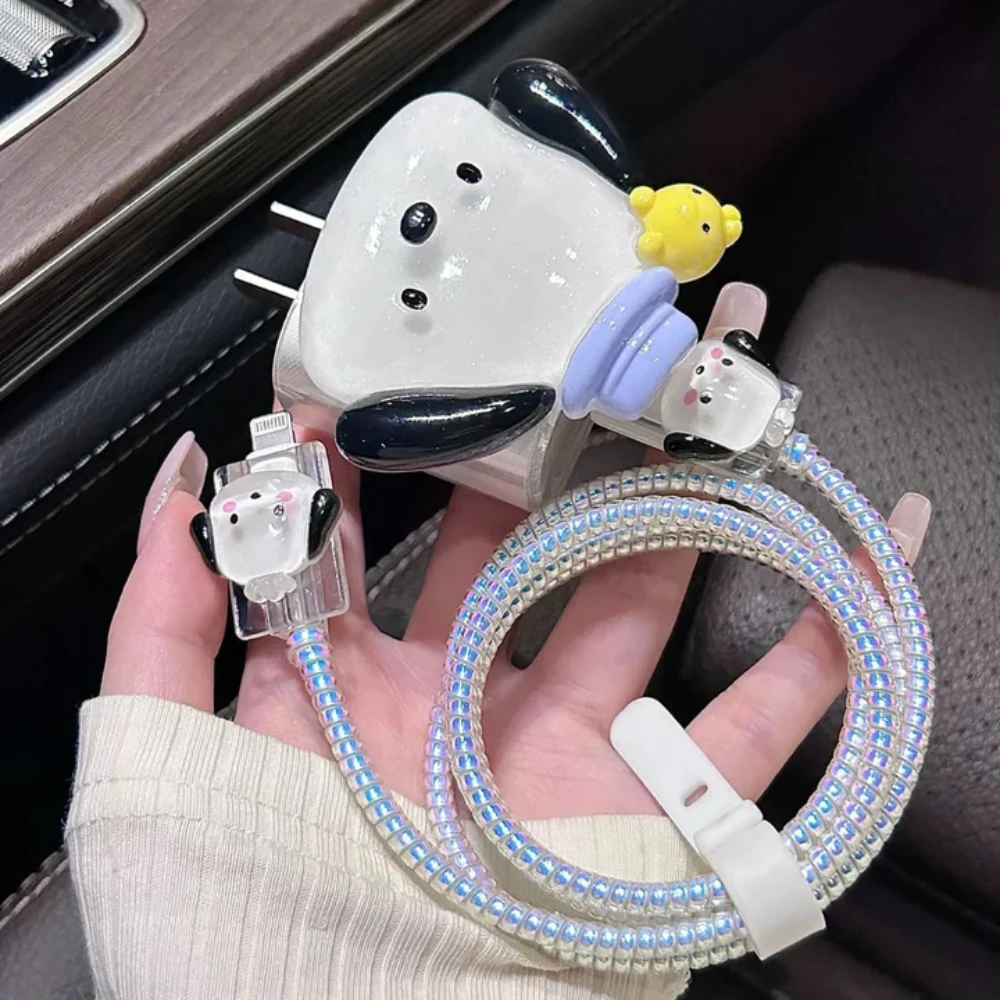 3D Pochacco Edition - iPhone Charger Cover (With Wire Protector)