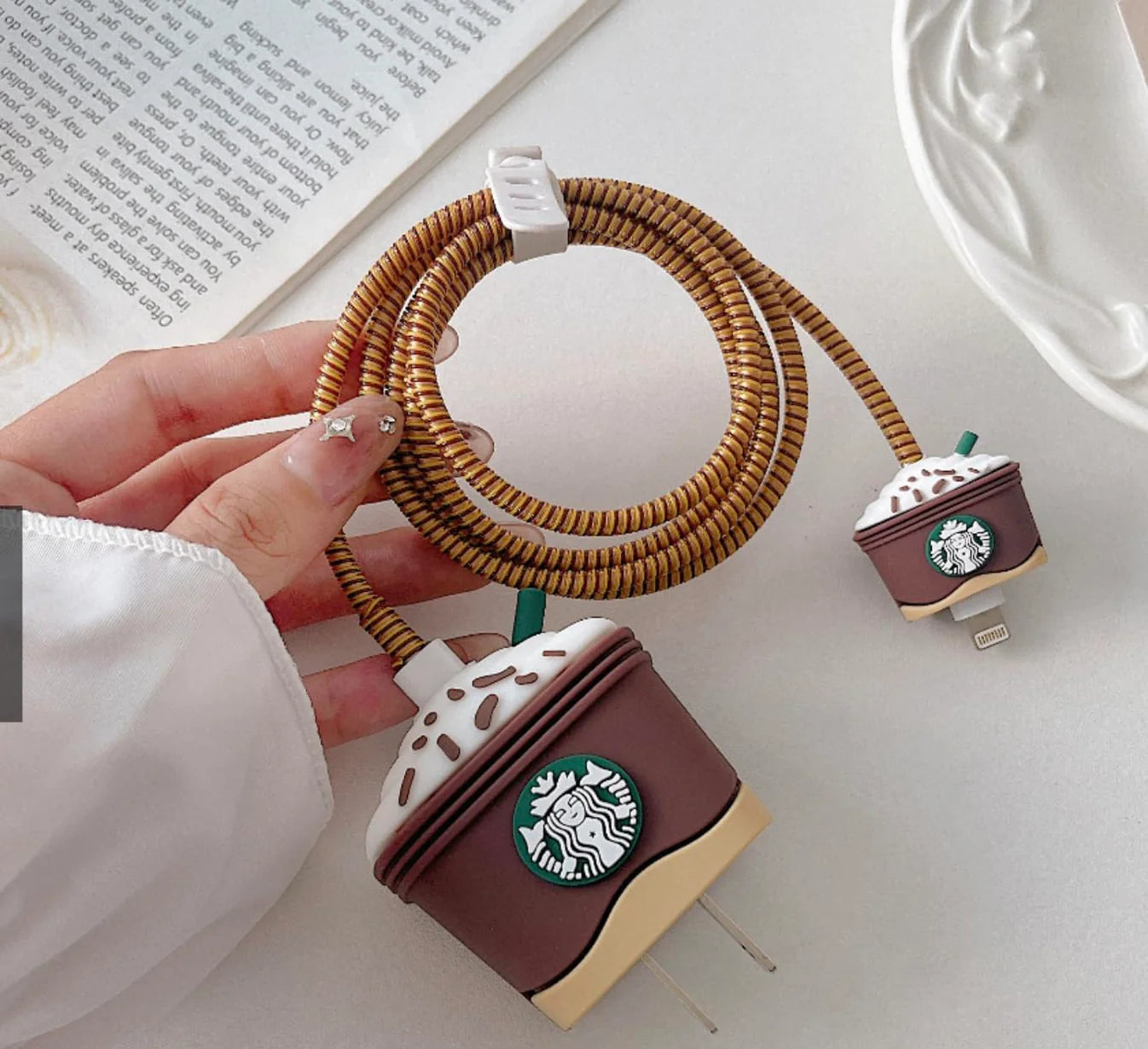 Starbucks Brown Edition - iPhone Charger Cover (With Wire Protector)